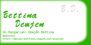 bettina demjen business card