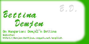 bettina demjen business card